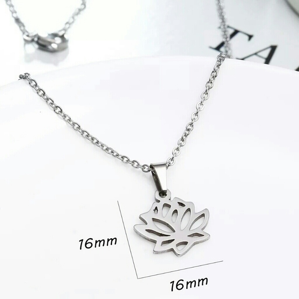 🆕Stainless steel lotus necklace!! - Picture 3 of 4